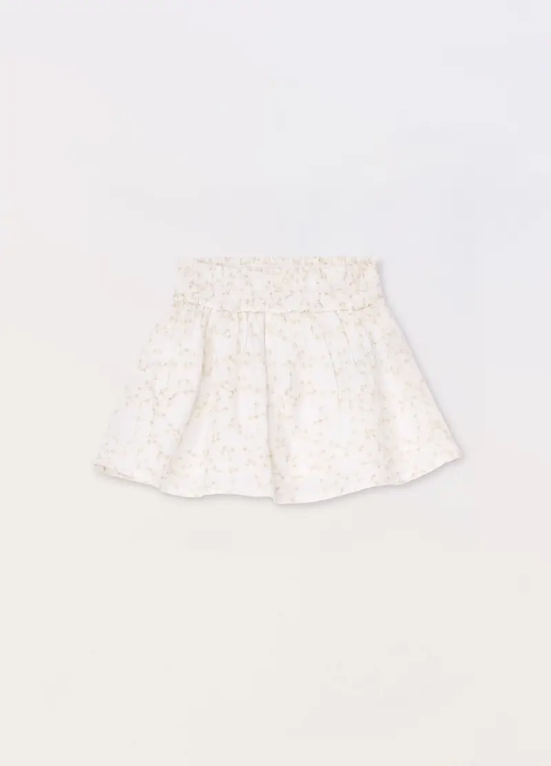 Blukids, Gonna Ricamata In Puro Cotone Neonata, Bambina, Bianco panna, Taglia: 9-12