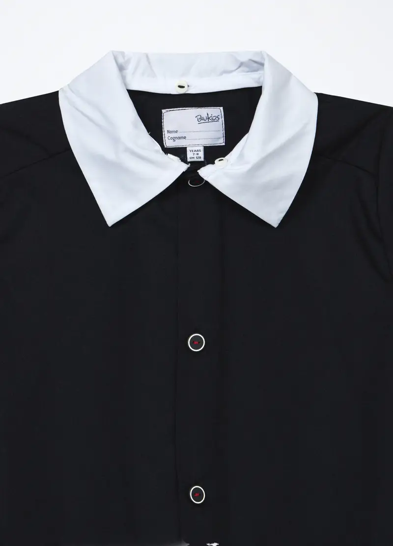 Grembiule Con Apertura A Bottoni Bambino, Nero miniatura 3