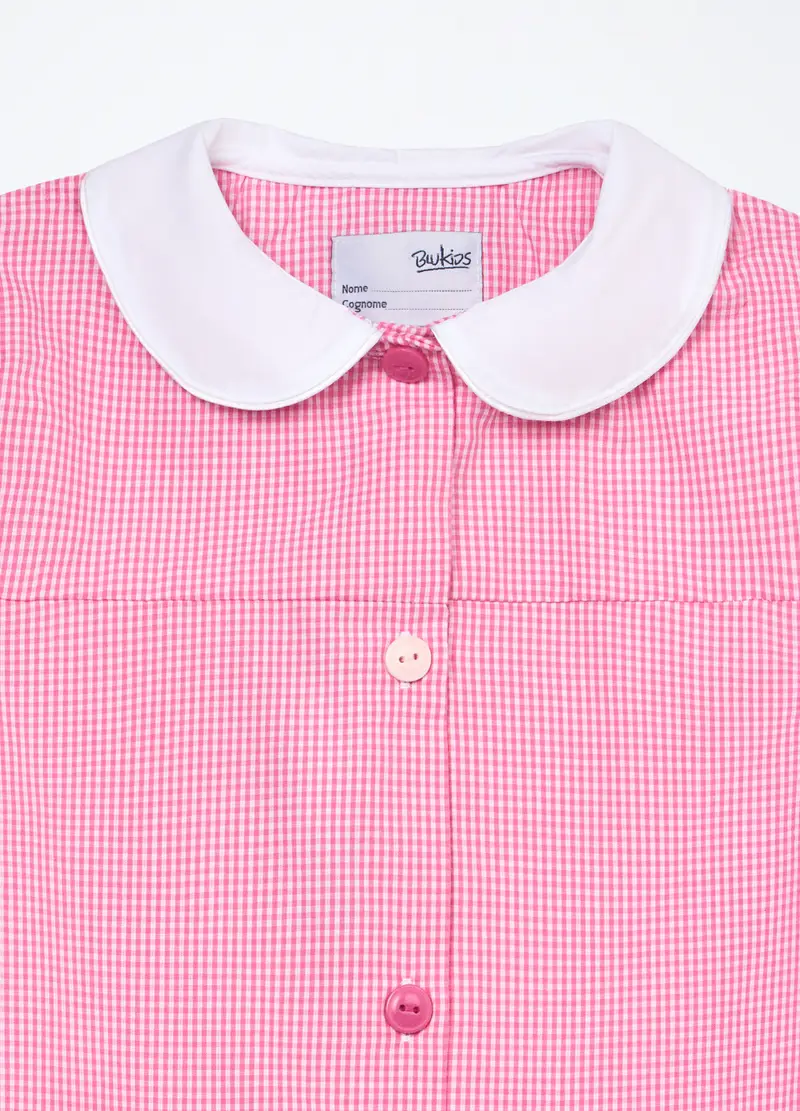 Blukids, Grembiule Misto Cotone Bambina, Bianco/Rosa, Taglia: 2-3 miniatura 2