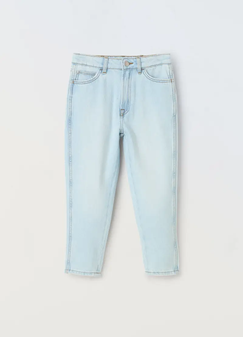 Jeans In Denim Stretch Ragazzo, Bambino, Blu chiaro