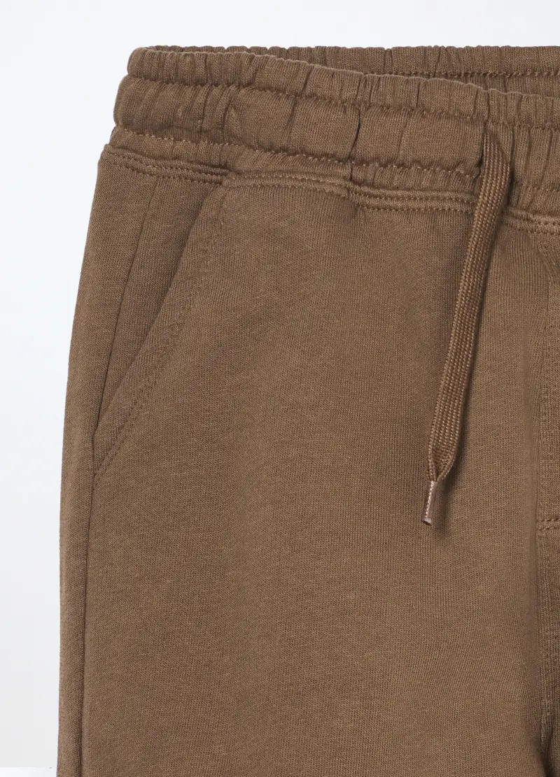 Jogger Cargo In French Terry Di Puro Cotone Ragazzo, Bambino, Marrone cioccolato miniatura 3