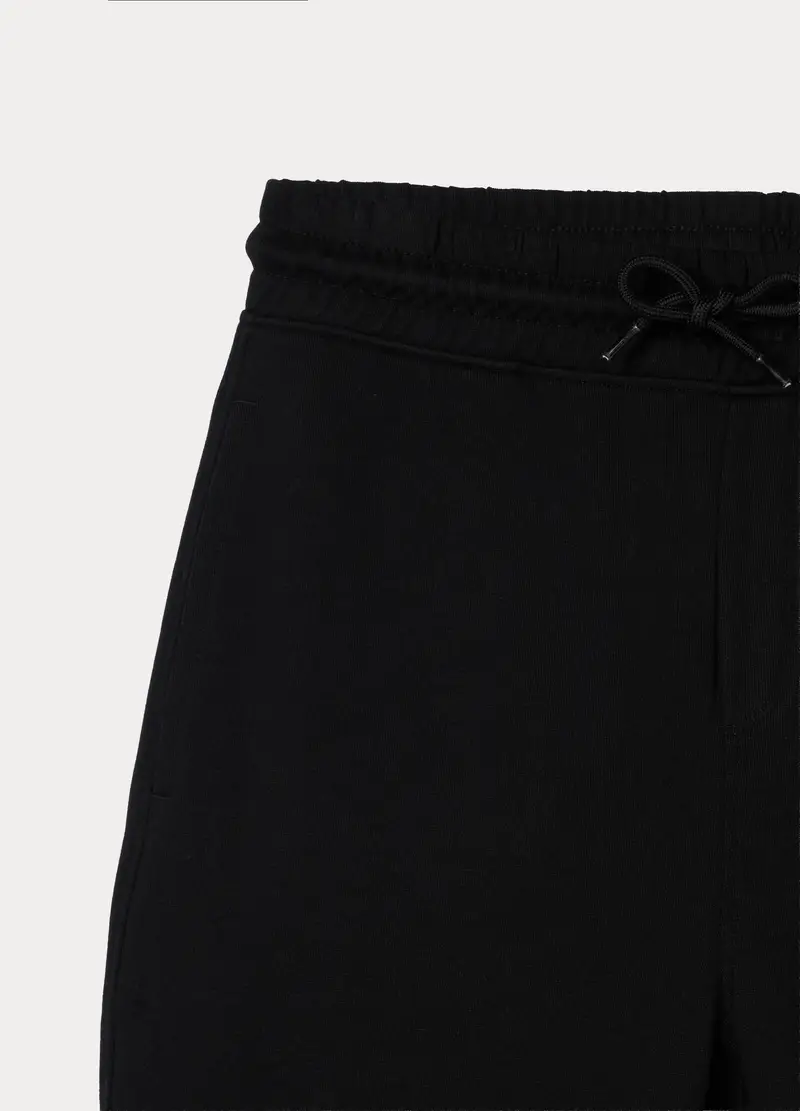 Jogger Cargo In French Terry Di Puro Cotone Ragazzo, Bambino, Nero canna di fucile miniatura 3