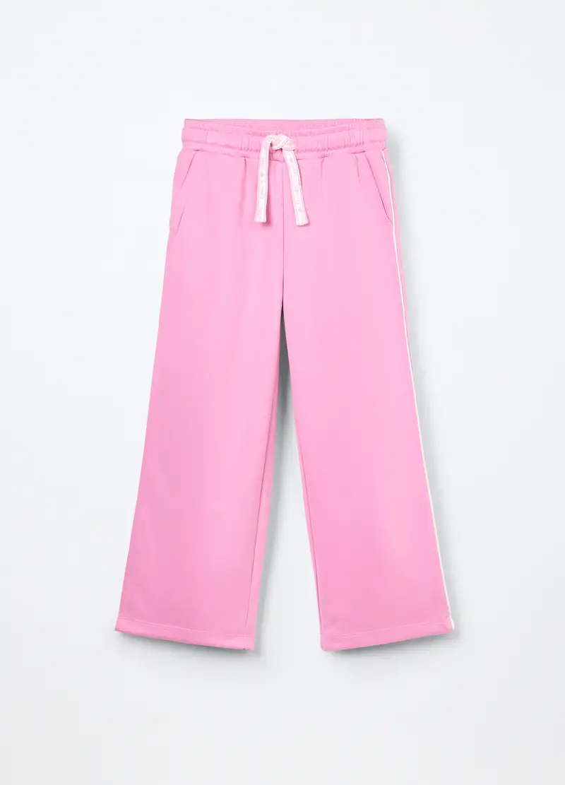 Jogger Con Vita Elasticizzata Bambina, Rosa pastello