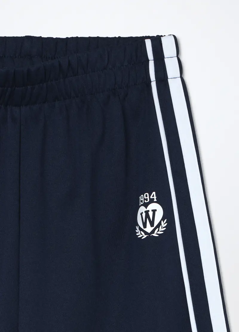 Jogger Con Vita Elasticizzata Ragazza, Bambina, Blu scuro miniatura 3