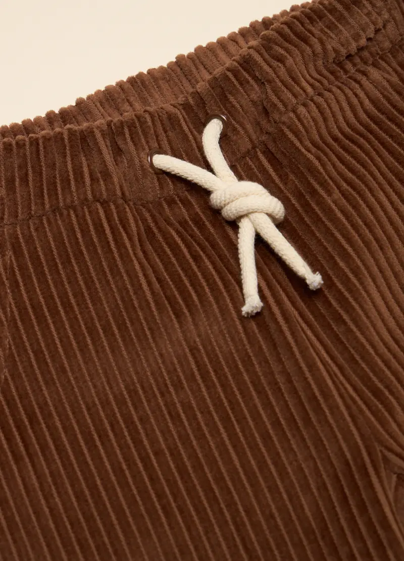 Jogger In Costina Di Velluto, Neonato, Marrone cioccolato miniatura 2