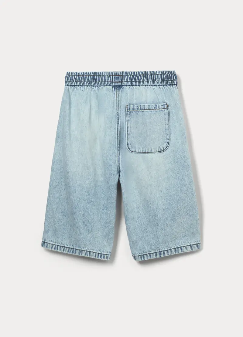 Jogger In Denim Misto Cotone Ragazzo, Bambino, Azzurro chiaro miniatura 2