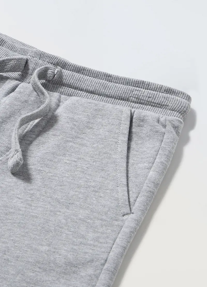 Jogger In Felpa Di Cotone Bambino, Grigio chiaro melange miniatura 2