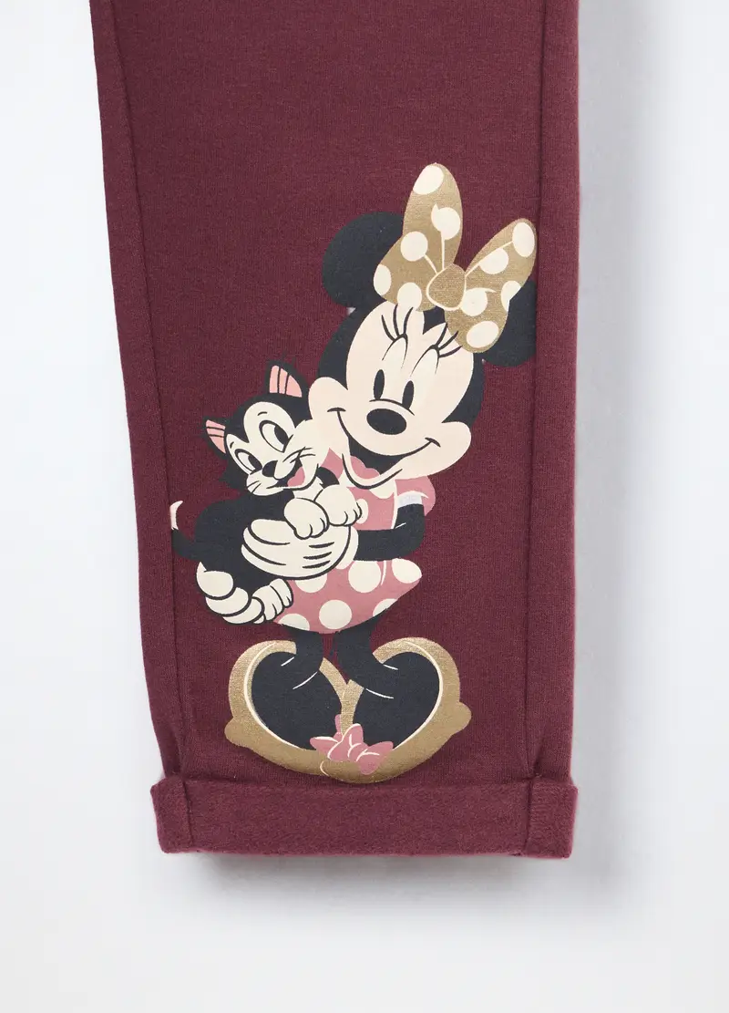 Jogger In Felpa Di Cotone Stretch Neonata, Bambina, Rosso scuro miniatura 3