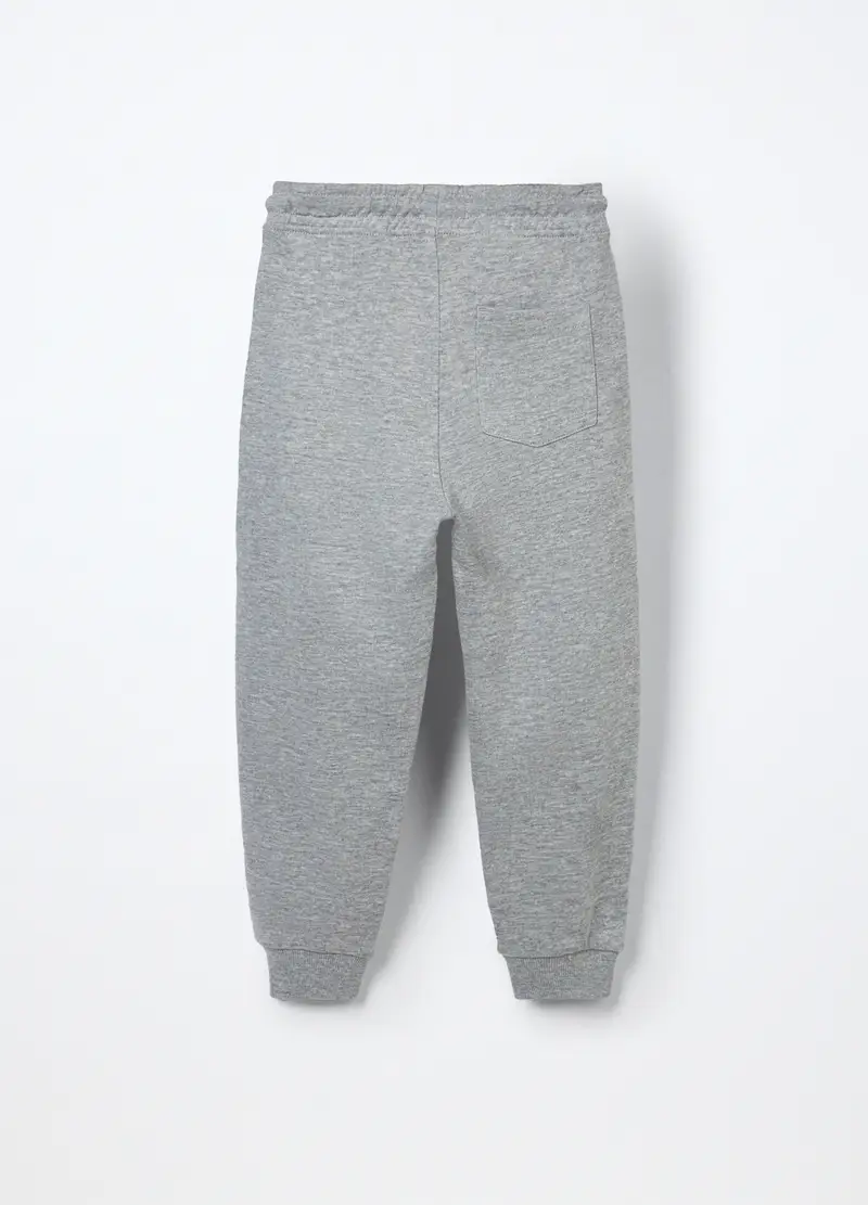 Jogger In French Terry Di Cotone Bambino, Grigio chiaro melange miniatura 2