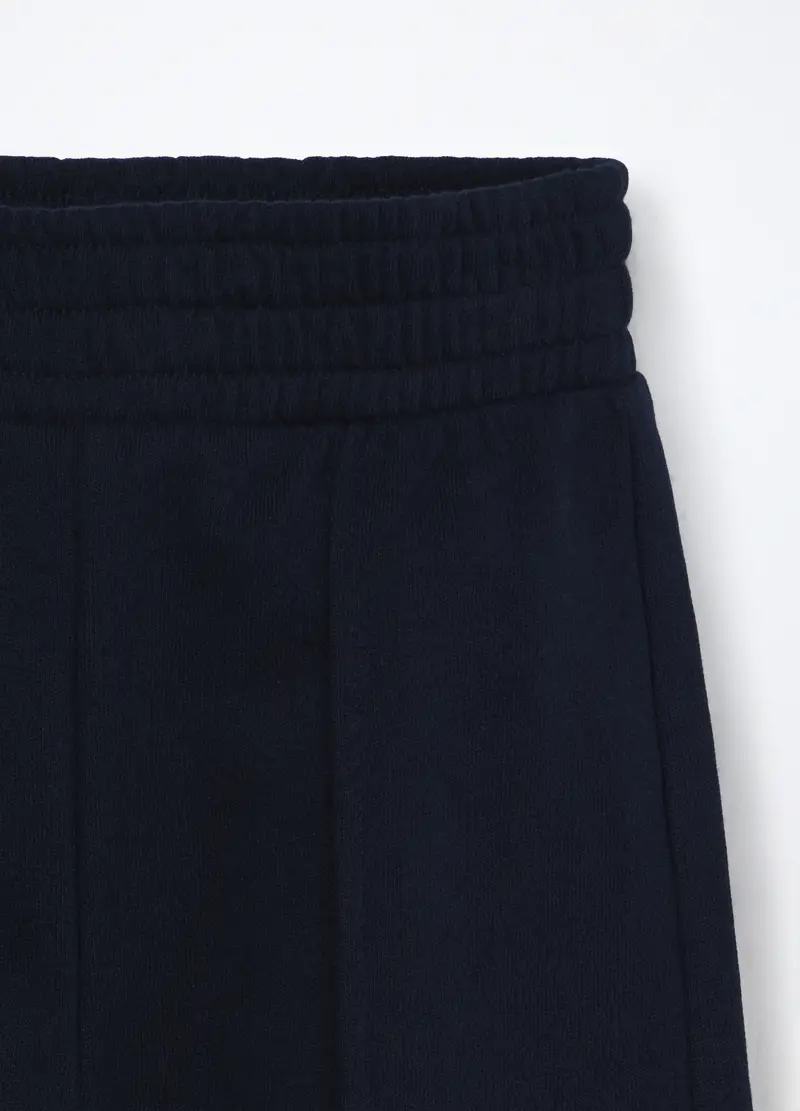 Blukids, Jogger In French Terry Di Puro Cotone Bambina, Blu scuro, Taglia: 3-4 miniatura 2