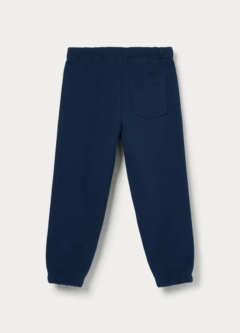 Jogger In French Terry Di Puro Cotone Bambino, Blu Bluette miniatura 2