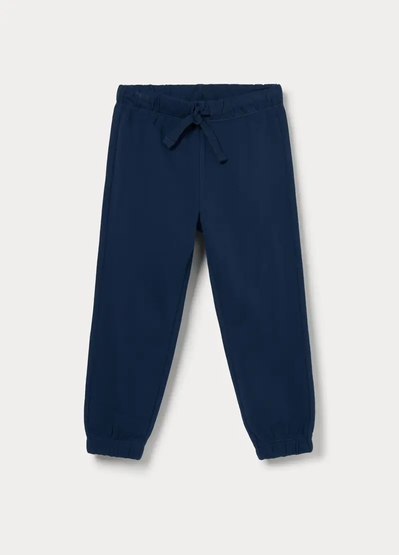 Jogger In French Terry Di Puro Cotone Bambino, Blu Bluette