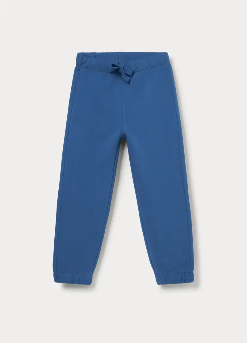 Jogger In French Terry Di Puro Cotone Bambino, Blu navy