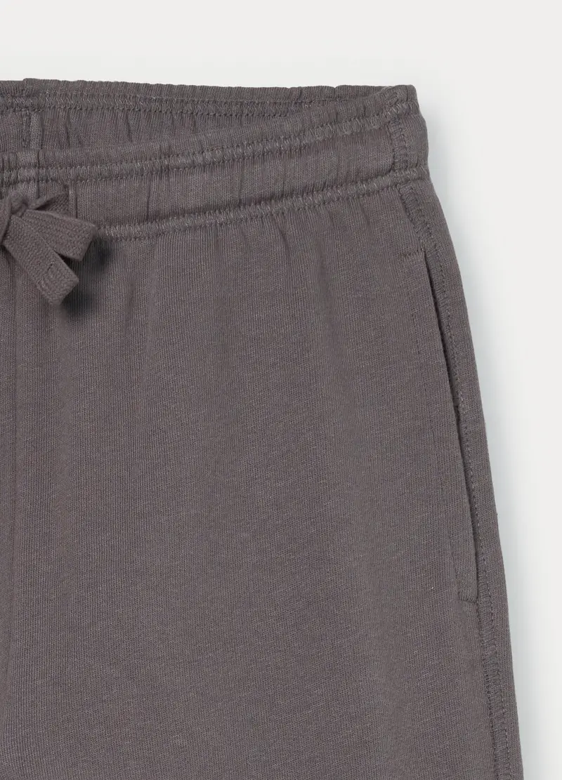 Jogger In French Terry Di Puro Cotone Bambino, Grigio chiaro miniatura 3