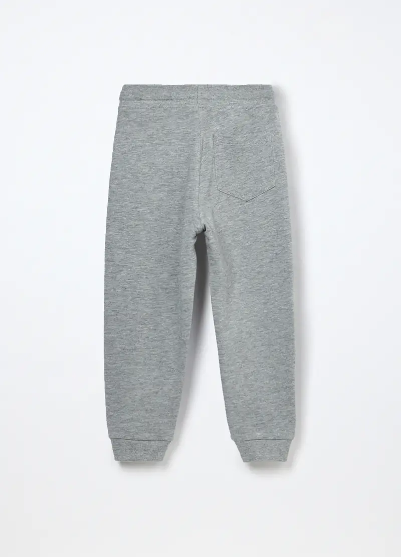 Jogger In French Terry Di Puro Cotone Bambino, Grigio chiaro melange miniatura 2