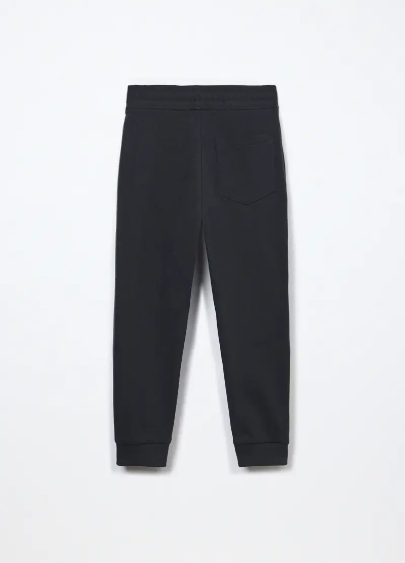 Jogger In French Terry Di Puro Cotone Bambino, Grigio scuro miniatura 2