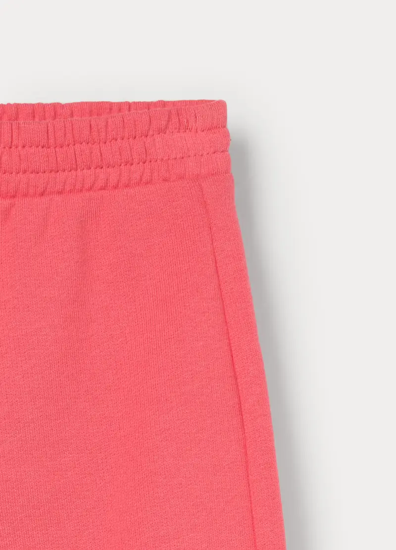 Jogger In French Terry Di Puro Cotone Bimba, Bambina, Rosa corallo miniatura 3