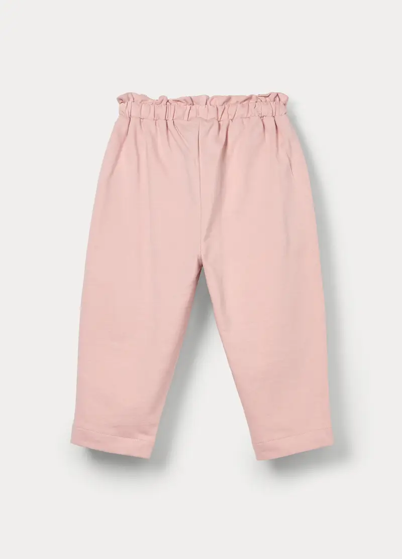 Jogger In French Terry Di Puro Cotone Bimba, Bambina, Rosa pastello miniatura 2