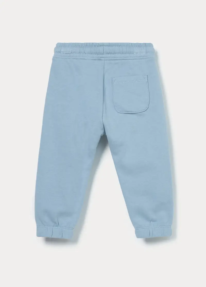 Jogger In French Terry Di Puro Cotone Bimbo, Bambino, Azzurro chiaro miniatura 2