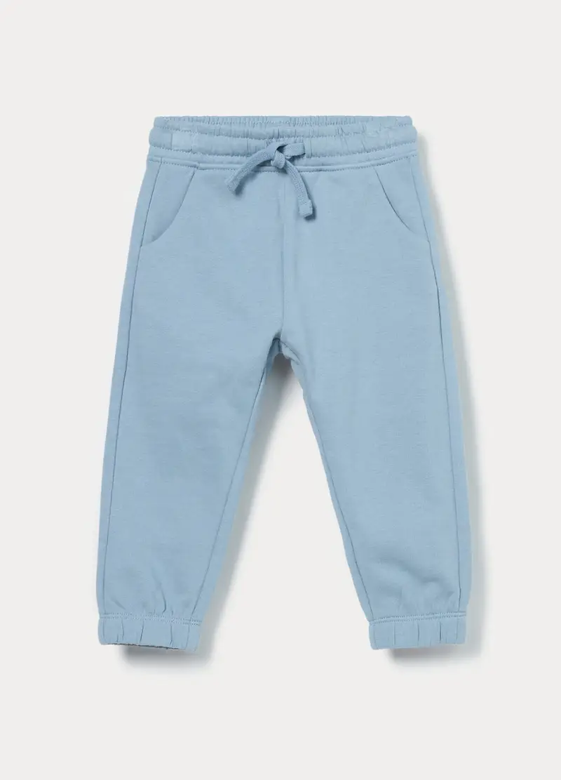 Jogger In French Terry Di Puro Cotone Bimbo, Bambino, Azzurro chiaro