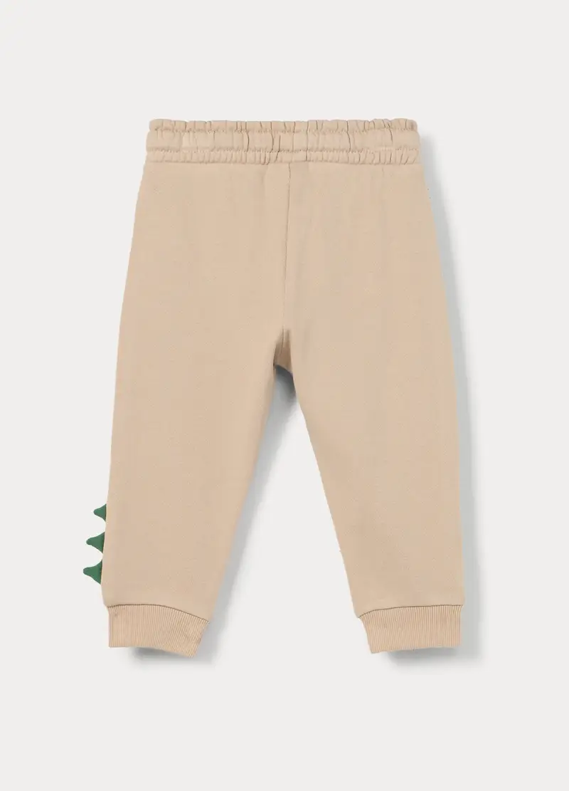 Jogger In French Terry Di Puro Cotone Bimbo, Bambino, Beige chiaro miniatura 2
