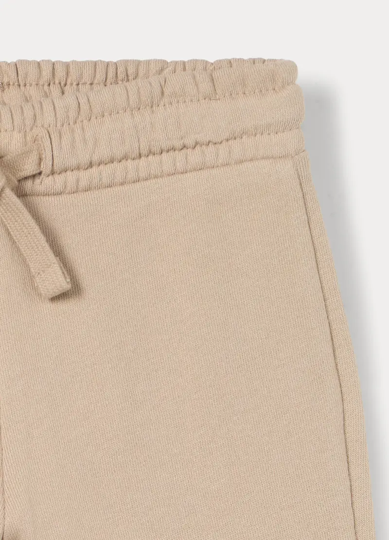 Jogger In French Terry Di Puro Cotone Bimbo, Bambino, Beige chiaro miniatura 3