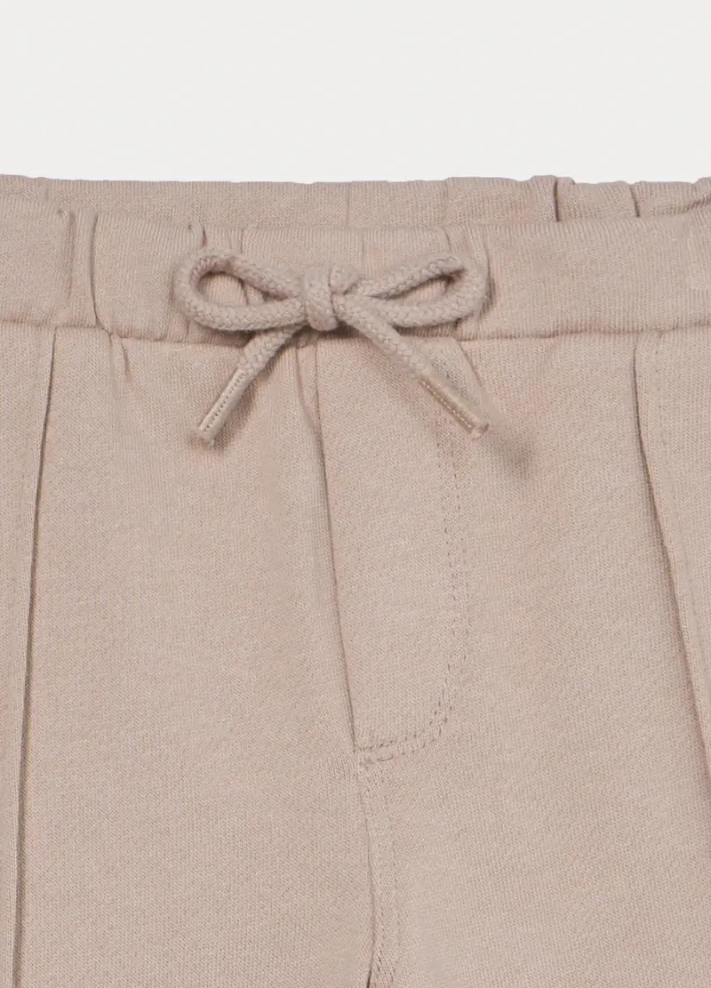 Jogger In French Terry Di Puro Cotone Bimbo, Bambino, Beige chiaro miniatura 3