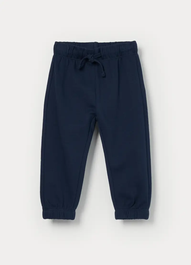 Jogger In French Terry Di Puro Cotone Bimbo, Bambino, Blu Bluette