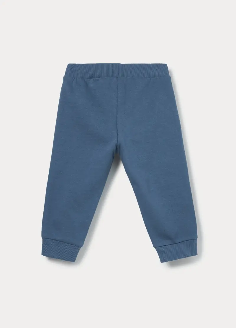 , Jogger In French Terry Di Puro Cotone Bimbo, Bambino, Blu Bluette miniatura 2