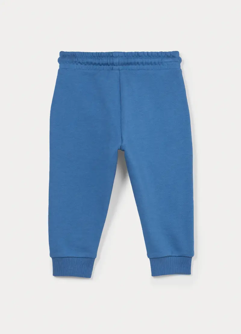 Jogger In French Terry Di Puro Cotone Bimbo, Bambino, Blu chiaro miniatura 2