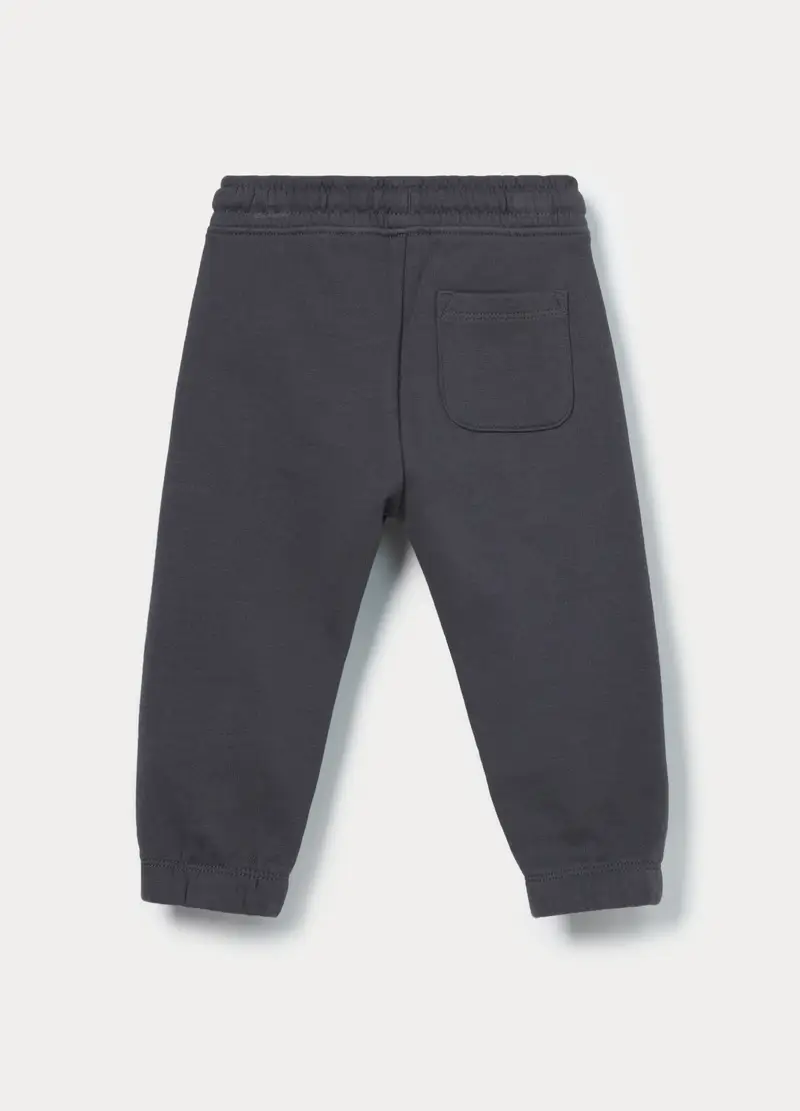 Jogger In French Terry Di Puro Cotone Bimbo, Bambino, Grigio scuro miniatura 2