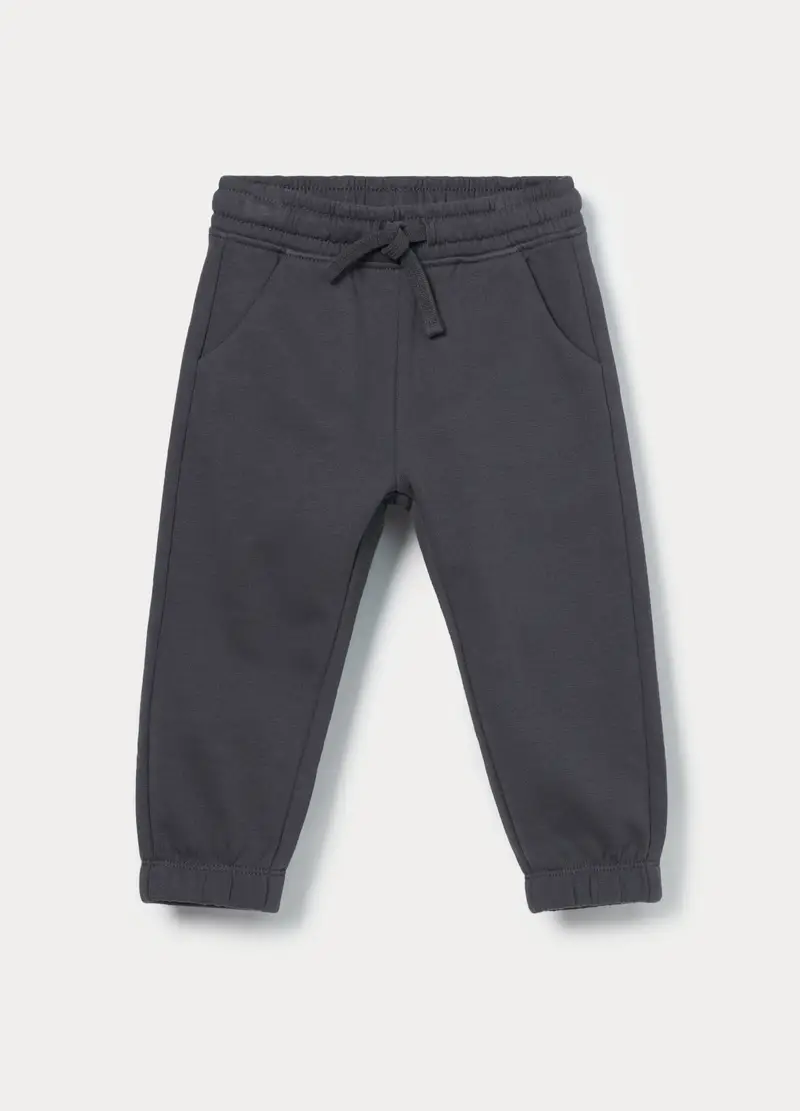 Jogger In French Terry Di Puro Cotone Bimbo, Bambino, Grigio scuro