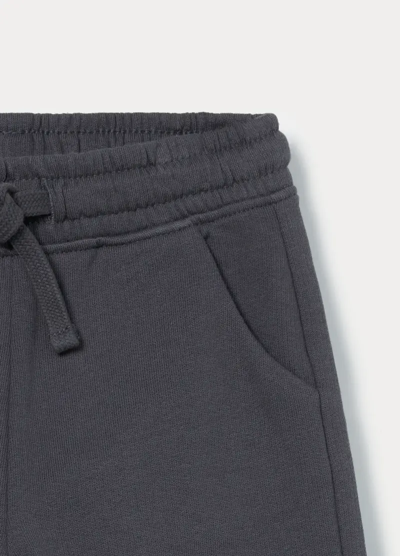 Jogger In French Terry Di Puro Cotone Bimbo, Bambino, Grigio scuro miniatura 3