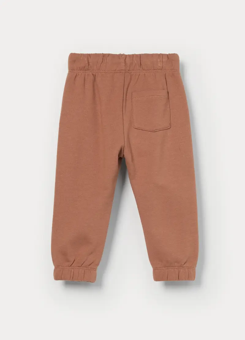 Jogger In French Terry Di Puro Cotone Bimbo, Bambino, Marrone cioccolato miniatura 2