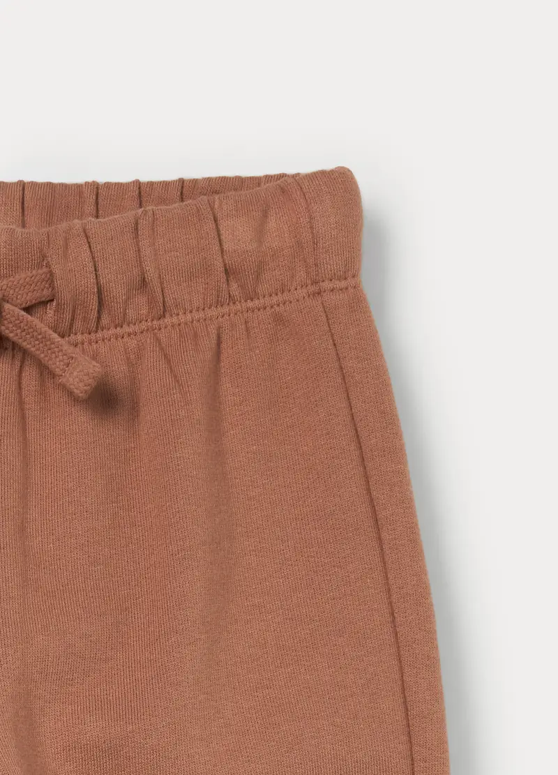 Jogger In French Terry Di Puro Cotone Bimbo, Bambino, Marrone cioccolato miniatura 3