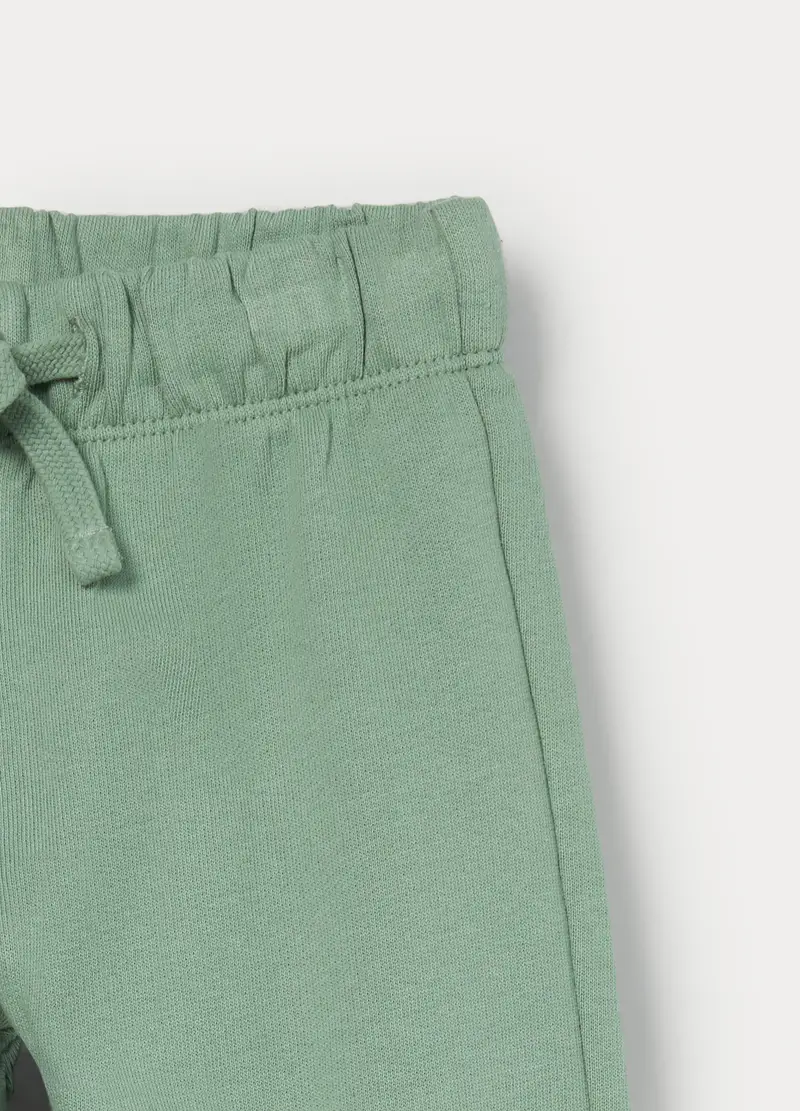 Jogger In French Terry Di Puro Cotone Bimbo, Bambino, Verde chiaro miniatura 3