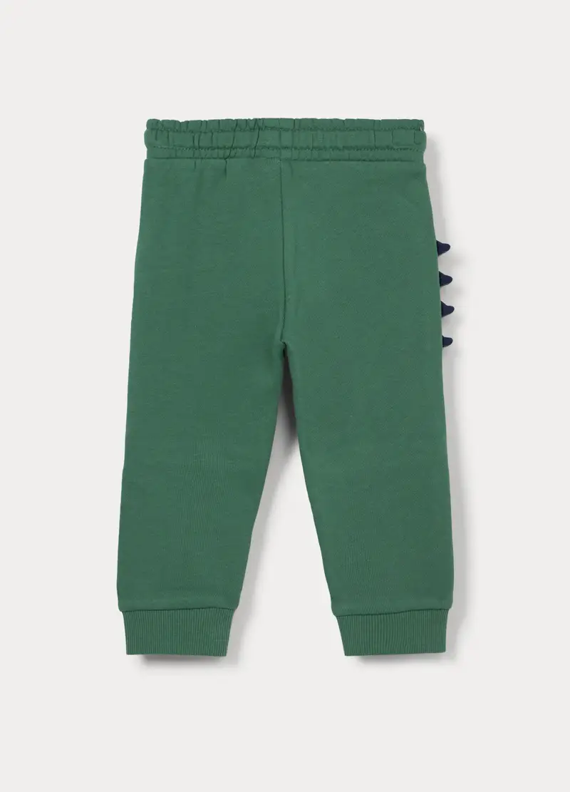 Jogger In French Terry Di Puro Cotone Bimbo, Bambino, Verde smeraldo miniatura 2