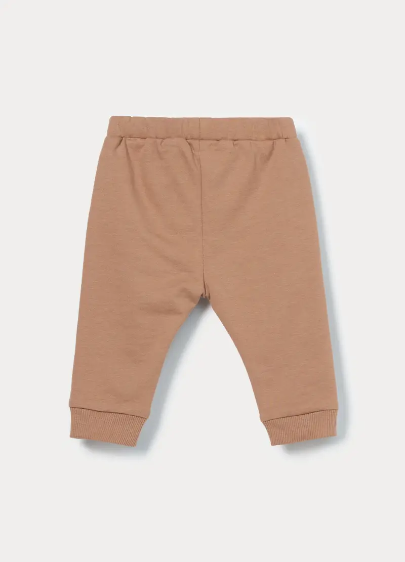 Jogger In French Terry Di Puro Cotone Neonato, Arancione chiaro miniatura 2