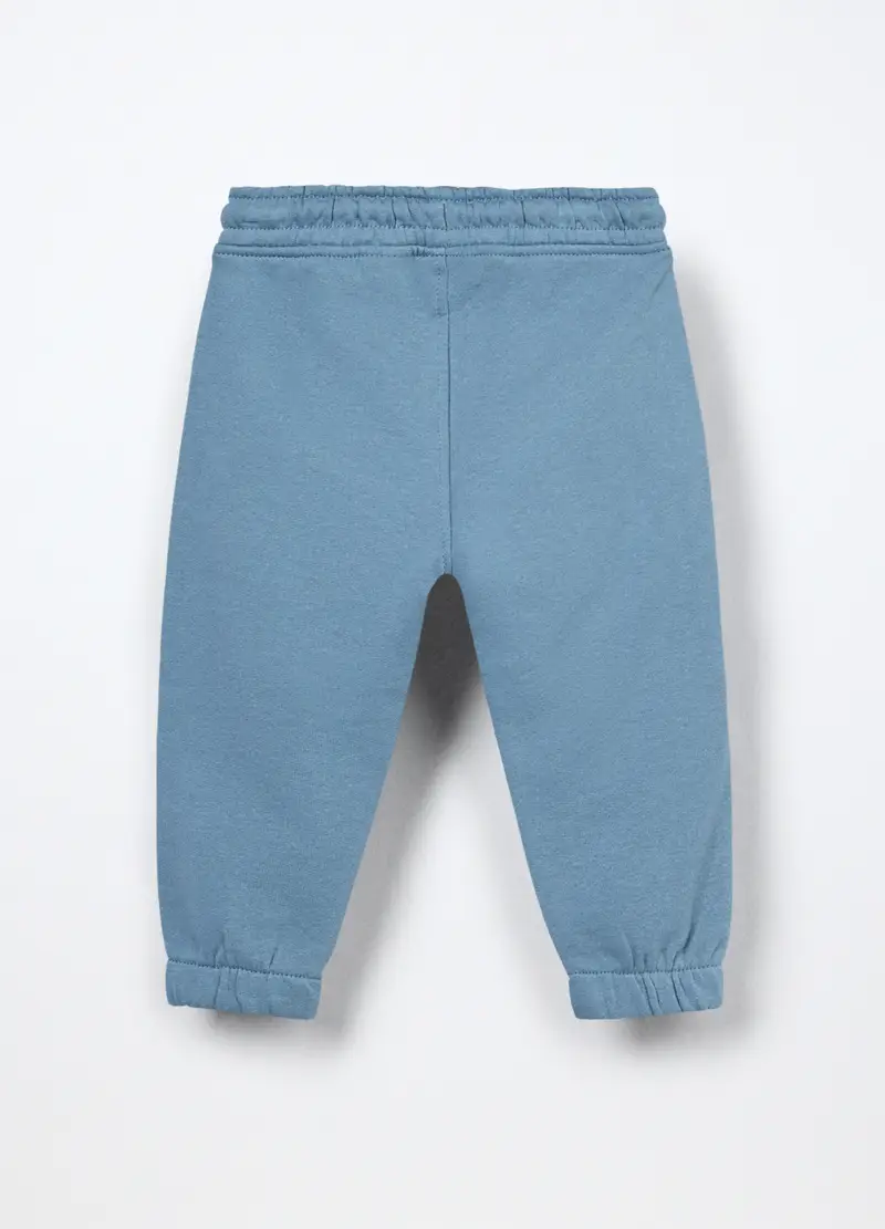 Jogger In French Terry Di Puro Cotone Neonato, Bambino, Azzurro chiaro miniatura 2