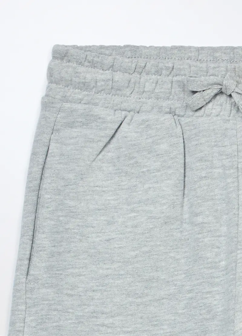 Blukids, Jogger In French Terry Di Puro Cotone Ragazza, Bambina, Grigio chiaro melange, Taglia: 9-10 miniatura 2