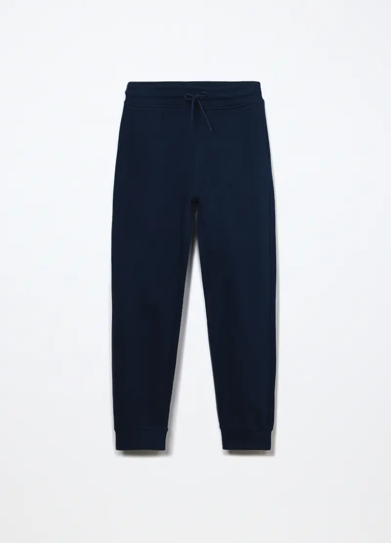 Blukids, Jogger In French Terry Di Puro Cotone Ragazzo, Bambino, Blu scuro, Taglia: 10-11