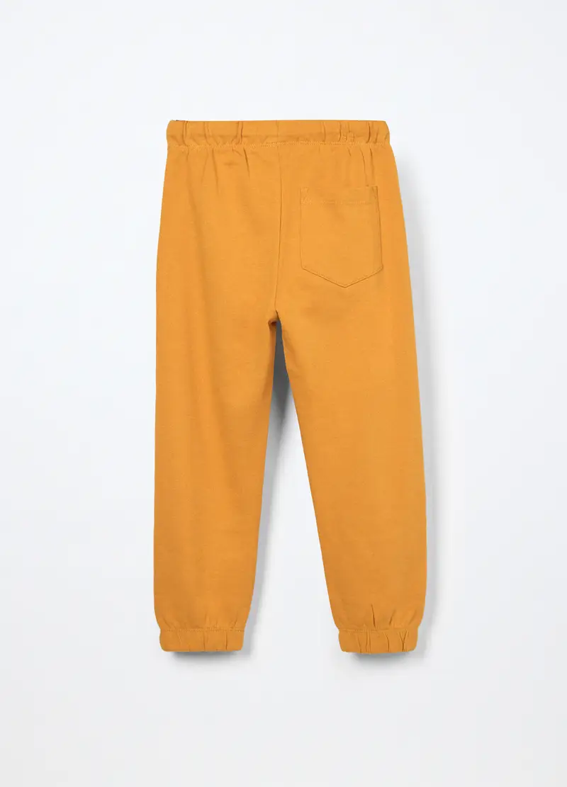 Jogger In French Terry Di Puro Cotone Ragazzo, Bambino, Giallo ocra miniatura 2