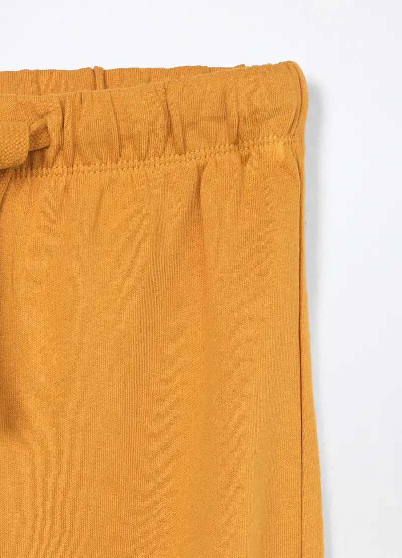 Jogger In French Terry Di Puro Cotone Ragazzo, Bambino, Giallo ocra miniatura 3