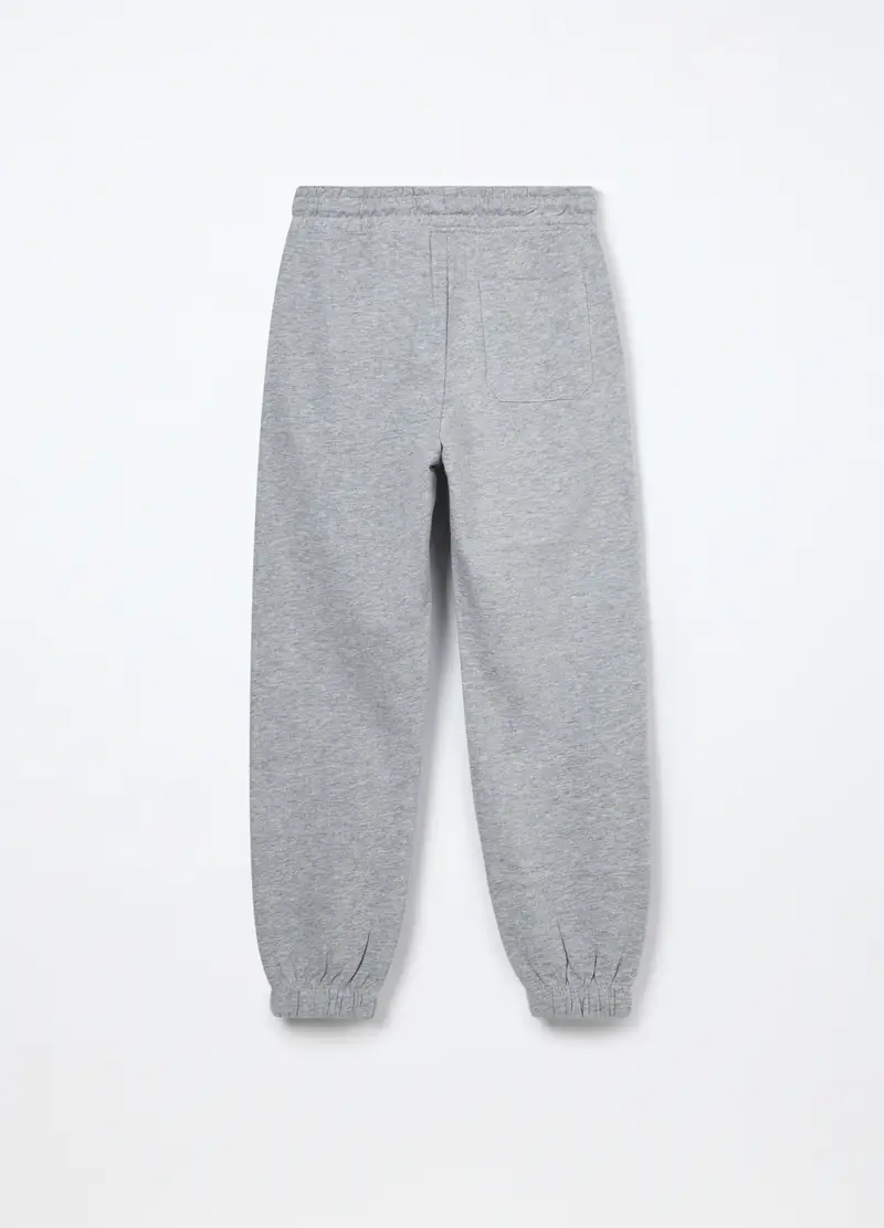 Jogger In French Terry Di Puro Cotone Ragazzo, Bambino, Grigio chiaro miniatura 2