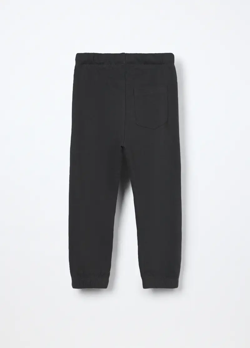 Jogger In French Terry Di Puro Cotone Ragazzo, Bambino, Grigio scuro miniatura 2