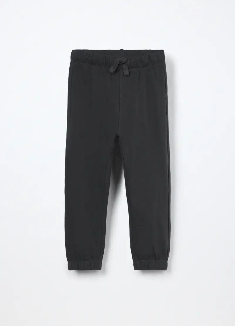 Jogger In French Terry Di Puro Cotone Ragazzo, Bambino, Grigio scuro