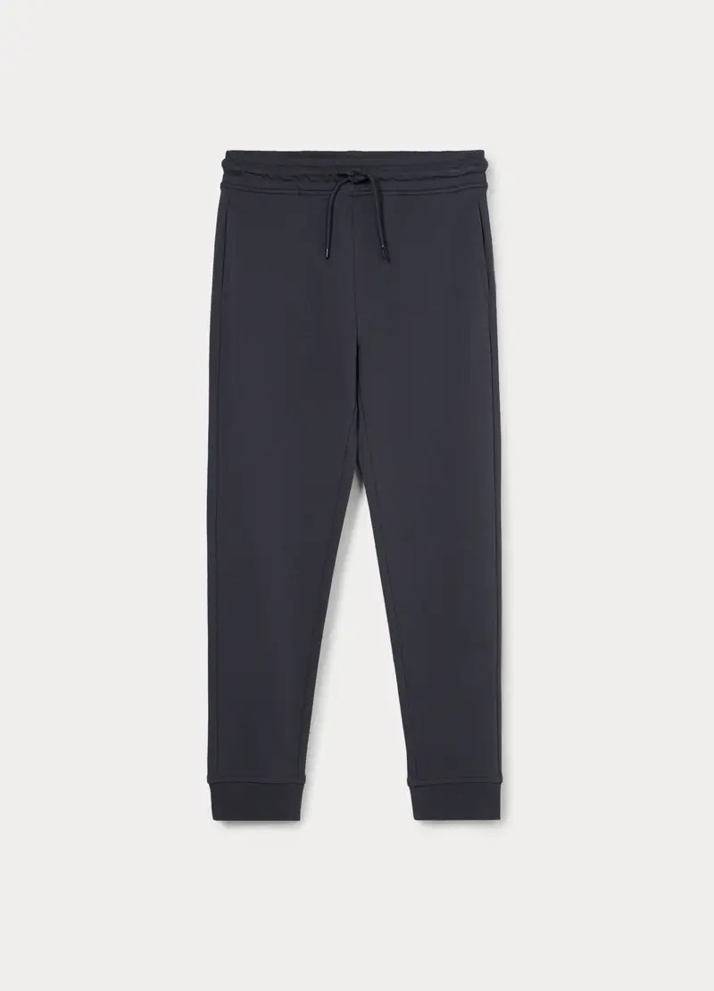 Jogger In French Terry Di Puro Cotone Ragazzo, Bambino, Grigio scuro