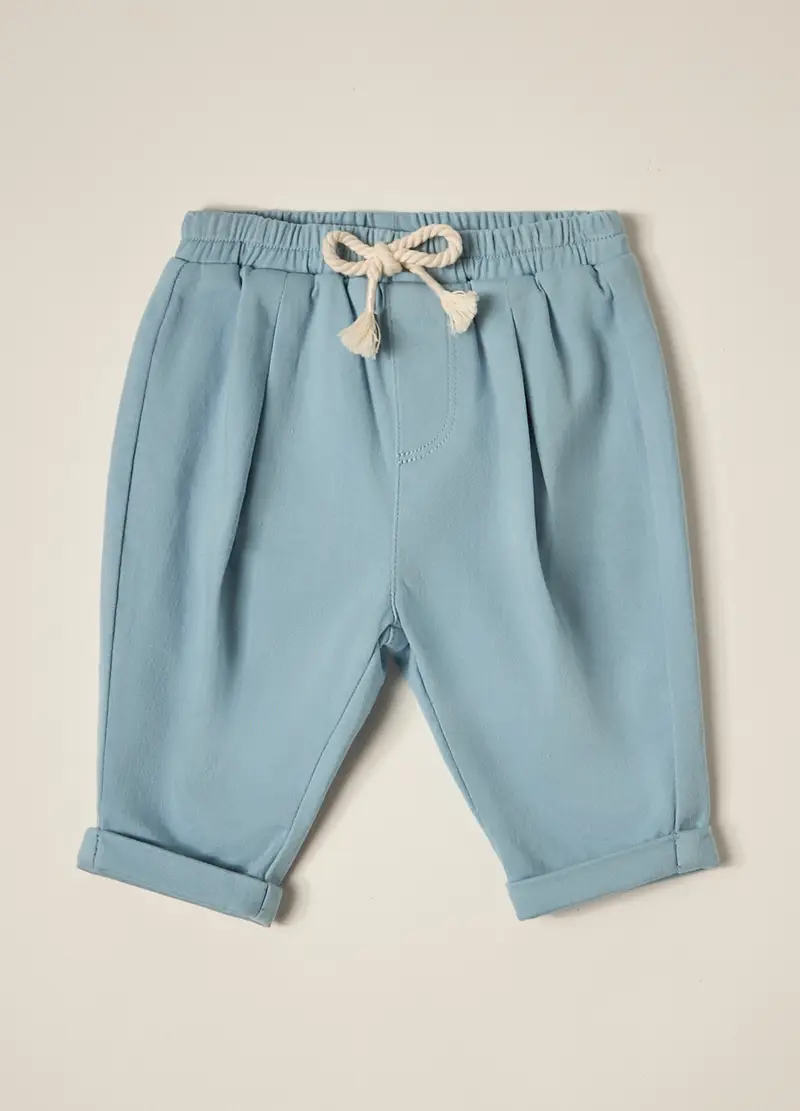 Jogger In Misto Cotone Iana Neonato, Bianco