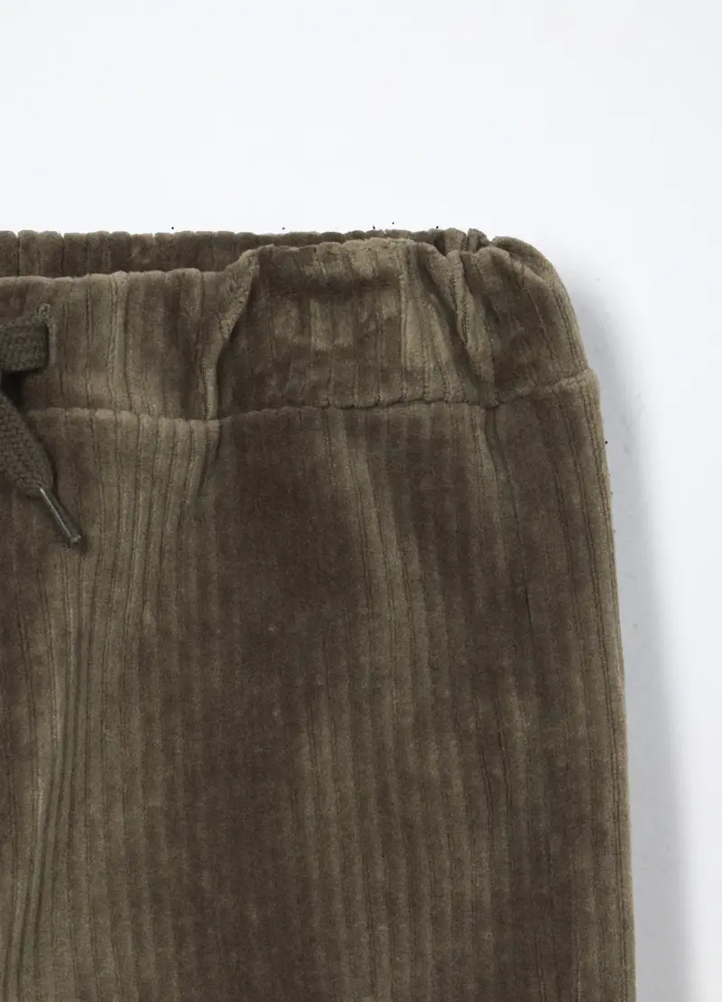 Jogger In Velluto A Coste Neonato, Bambino, Verde oliva miniatura 3