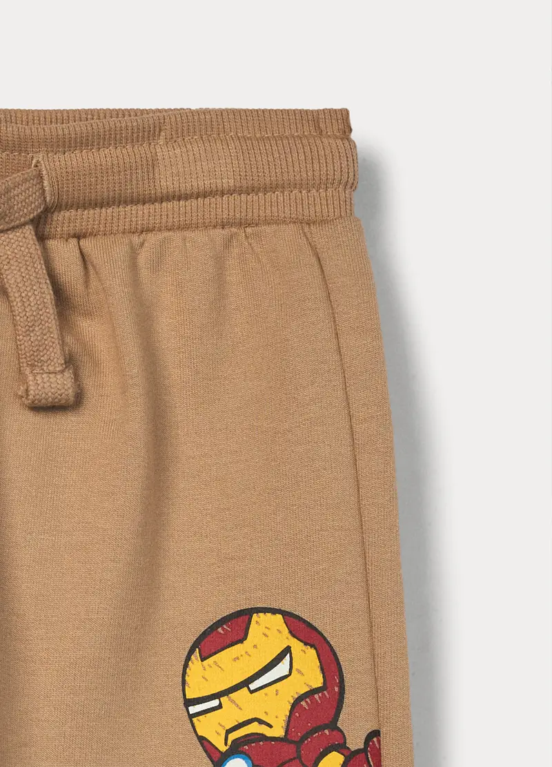 Jogger Marvel In French Terry Di Puro Cotone Bimbo, Bambino, Marrone chiaro miniatura 3